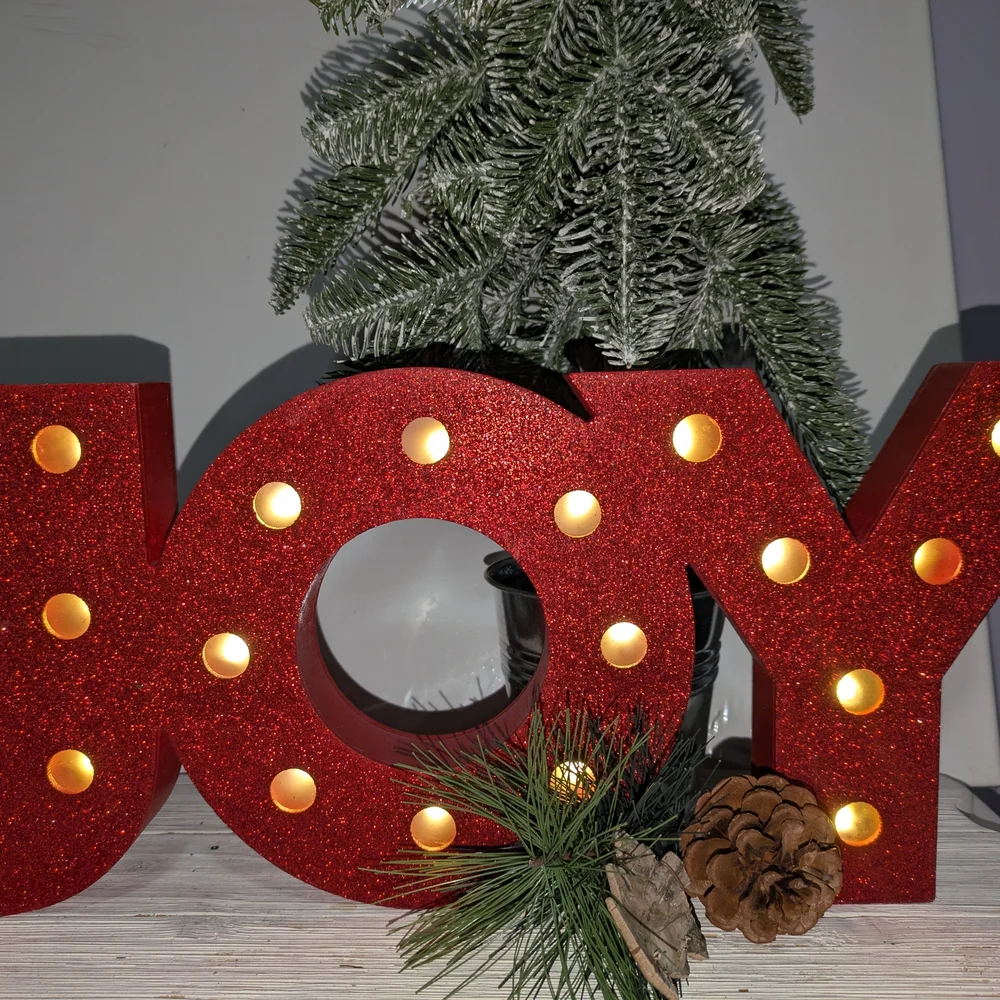 Target Red Glitter Light Up Joy Holiday Sign